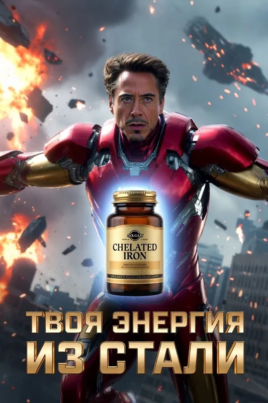 Хелатное железо Solgar Chelated Iron,100 таблеток