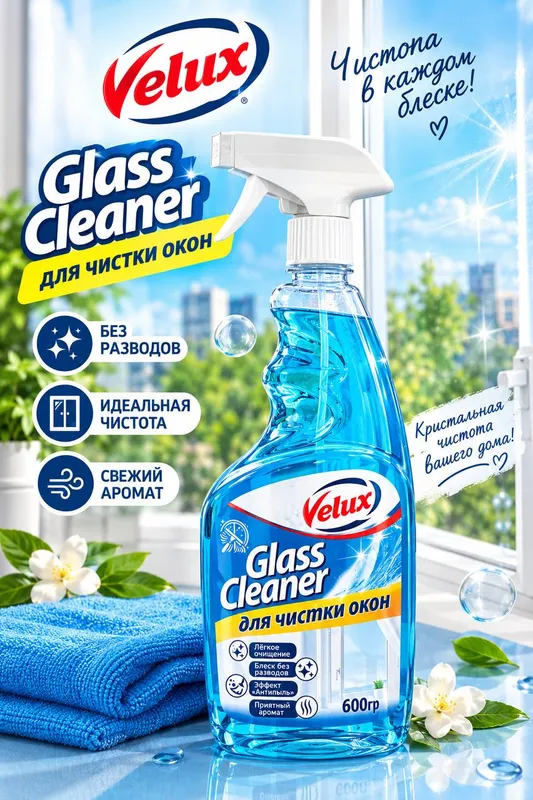 Средство для чистки окон VELUX GLASS CLEANER Средство для чистки окон VELUX GLASS CLEANER