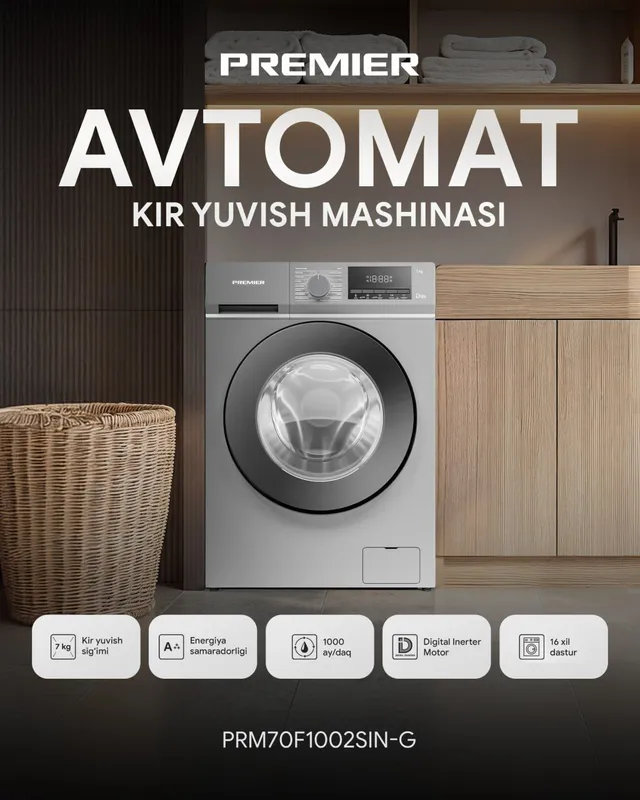 INVERTER_7-КГ_PREMIER_стиральная машина/kirmashina INVERTER_7-КГ_PREMIER_стиральная машина/kirmashina