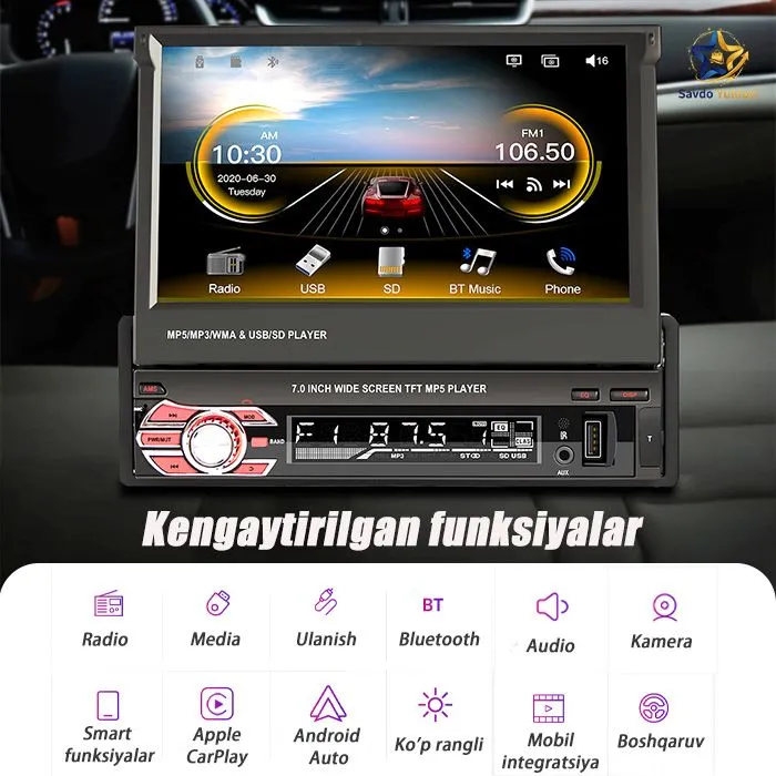 7" Телескопическая автомобильная мультимедиа 3 7" Телескопическая автомобильная мультимедиа 3