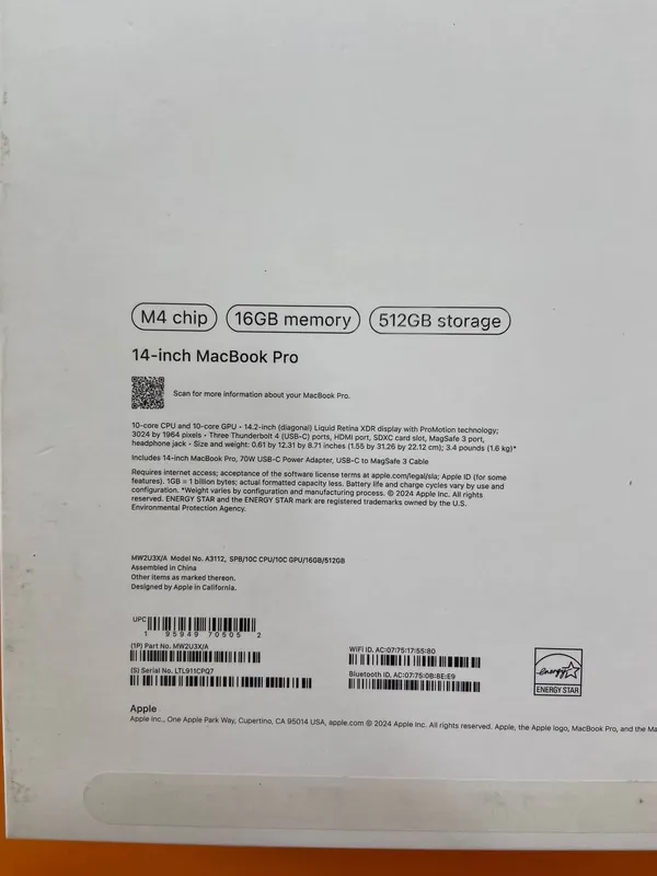 MacBook Pro 14" M4 / 16GB / 512GB — фото 4
