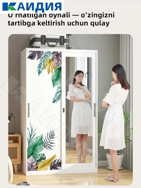 temirli kiyim shkaf /метал шкаф в спальню / shkaf/ шкаф для одежды — фото 1
