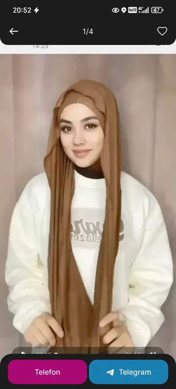 Tayyor kiyiladigan boniy +uzun sharfli ro‘mol 3 Tayyor kiyiladigan boniy +uzun sharfli ro‘mol 3