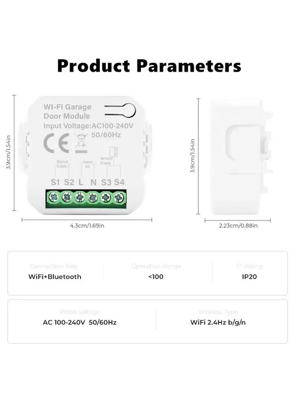 Умный Wi-Fi модуль для контроллеров гаражных ворот, Tuya / Smart Life 5