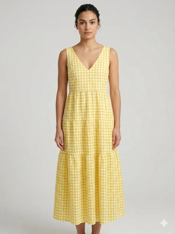 жёлтое платье бренд Zara