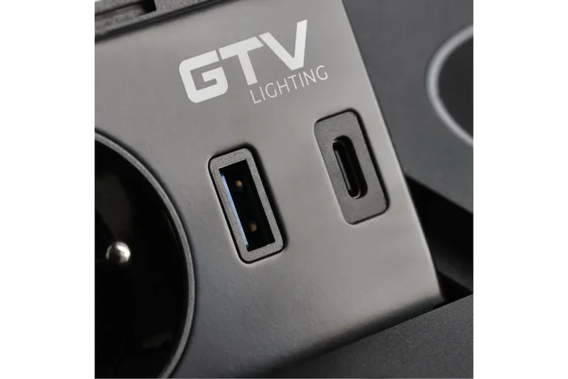Встраиваемая розетка GTV AVARO PLUS. Черный 3 Встраиваемая розетка GTV AVARO PLUS. Черный 3