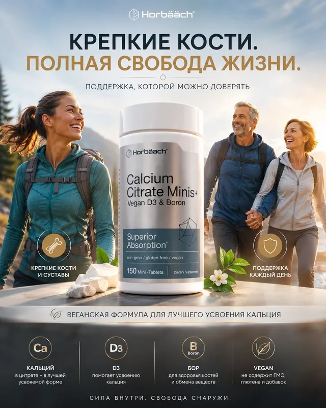 Цитрат Кальция с вит.Д3, 150 таблеток