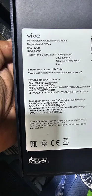 Vivo v40 5G 12+/256 holati idial rasmda hamasi alo koringan abmen yoq — фото 7
