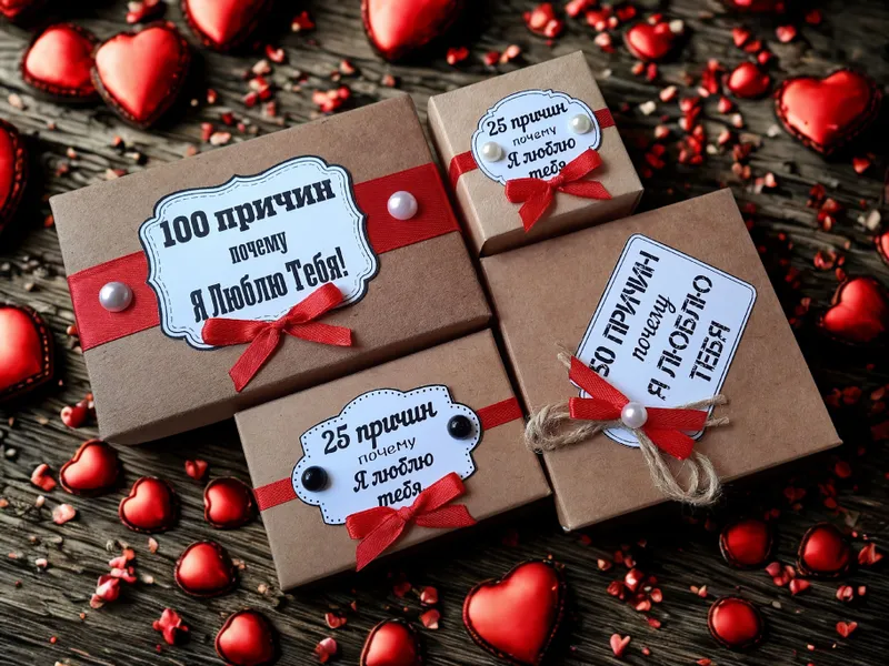 "100 причин почему я люблю тебя" подарочные боксы — фото 1