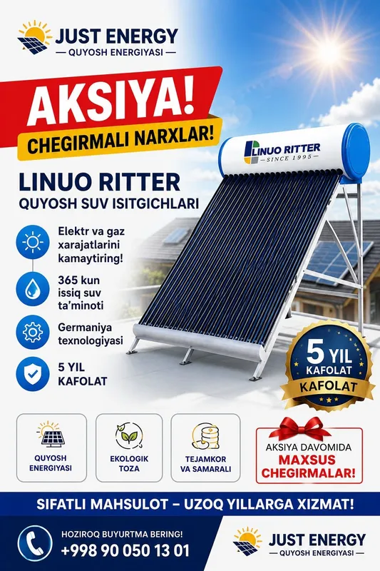 Quyosh suv isitgichi LINUO RITTER germany texnology 1