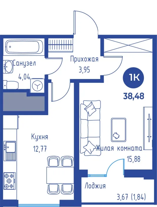 1 xonali kvartira, 38 m2, Mirzo Ulug'bek 2 1 xonali kvartira, 38 m2, Mirzo Ulug'bek 2