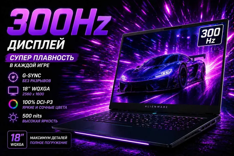 Dell Alienware 18/ Ultra 9/32GB/2TB/RTX5080 16GB/300Hz/ Гарантия 1 год — фото 2