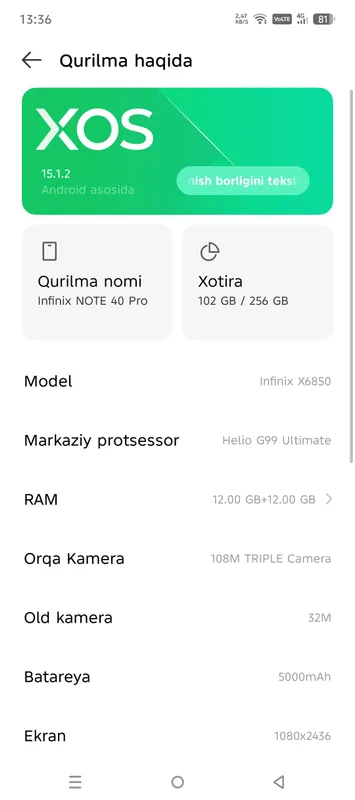 Infinix not 40 pro 4