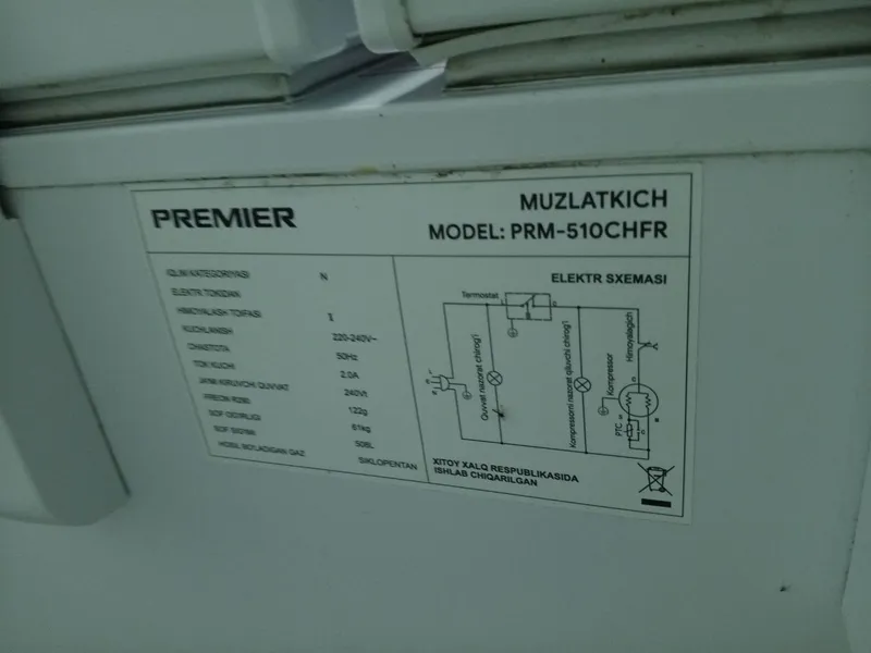 Morozilnik premier yangi.