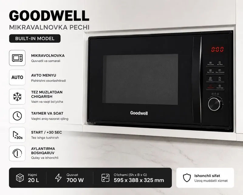 Goodwell Built-in Microwave sotiladi