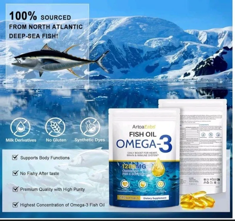 Omega 3,fish oil,1280 mg, 240 softgel,omega,омега 3 — фото 1