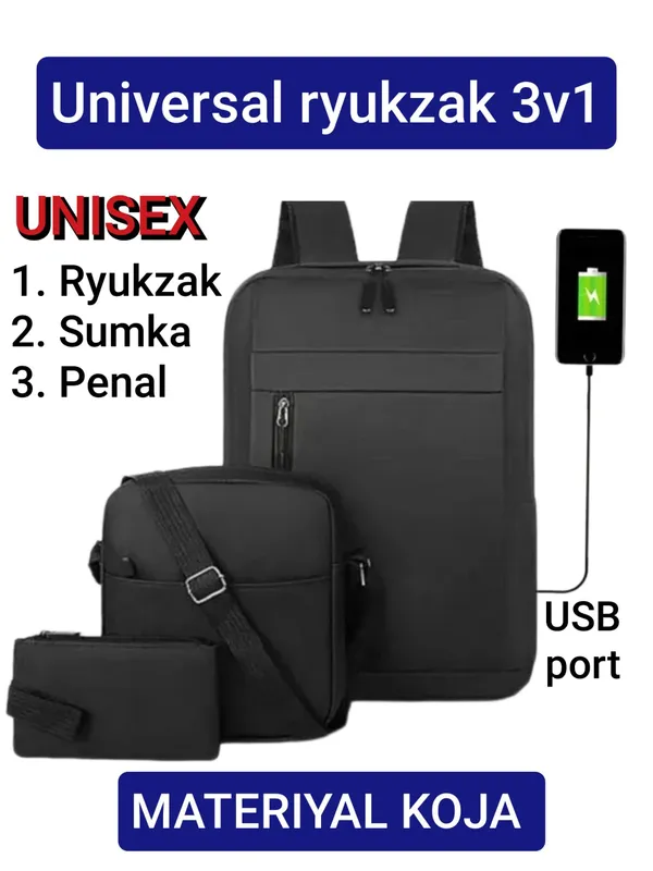 Universal ryukzak to‘plami 3v1 maktab, universitet 2 Universal ryukzak to‘plami 3v1 maktab, universitet 2