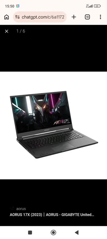 AOURUS 17 H 4080 Gaming laptop — фото 3