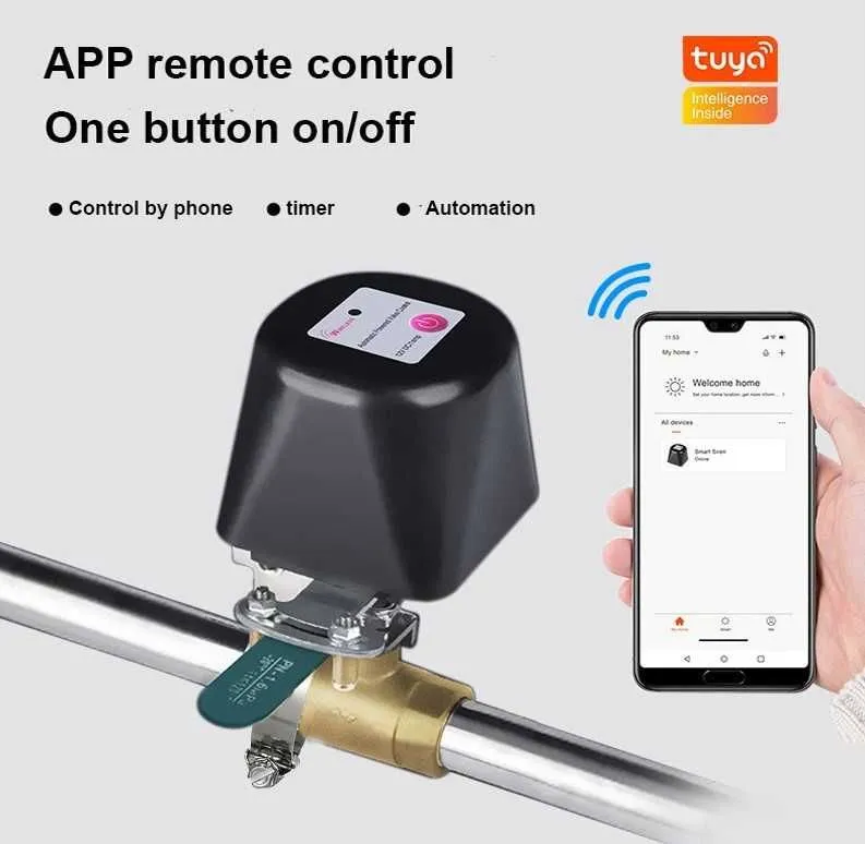 WiFi умный электропривод шарового крана воды газа TUYA — фото 2