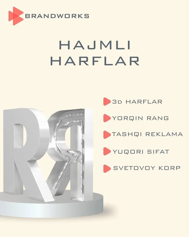 Объемные буквы, Hajmli hariflar, Наружная реклама, Tashqi rekalama, — фото 4 Объемные буквы, Hajmli hariflar, Наружная реклама, Tashqi rekalama, — фото 4