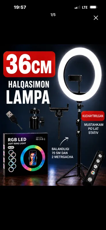 Shtativ tik tok insta lampa 2 Shtativ tik tok insta lampa 2