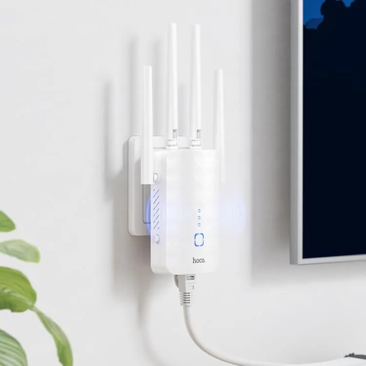 Wi-Fi репитер HOCO HI35 300 Мбит/с, усилитель сигнала, 4 антенны — фото 1