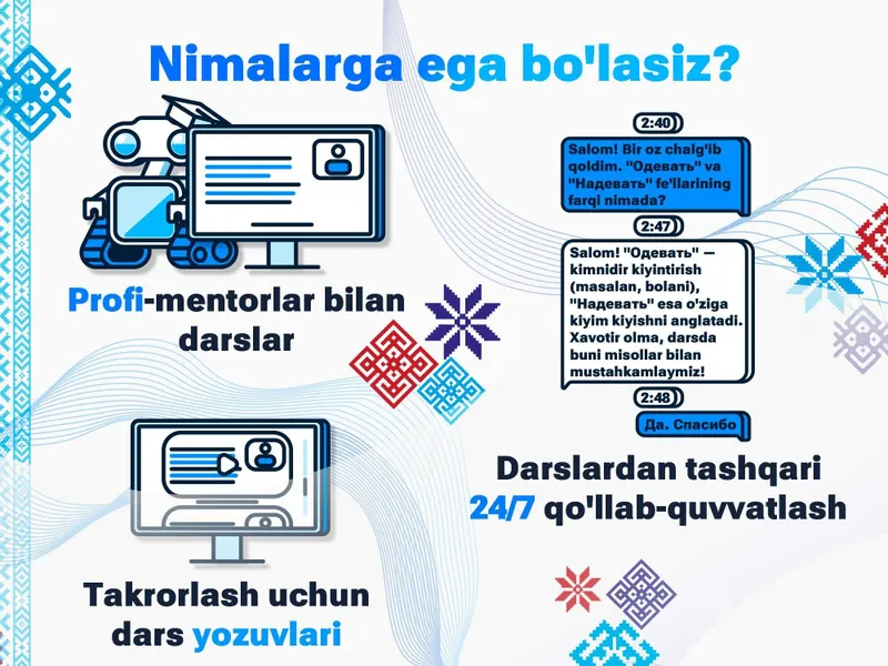 Rus tili darslari, onlayn, noldan tayyorlaymiz! 2