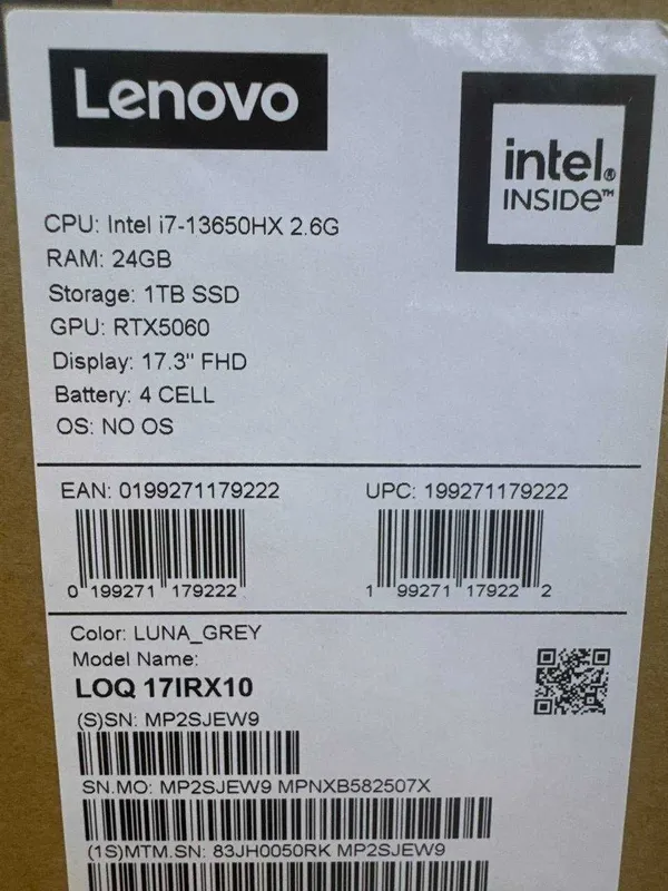 Lenovo LOQ 17IRX10 / i7-13650HX / RTX 5060 6 Lenovo LOQ 17IRX10 / i7-13650HX / RTX 5060 6