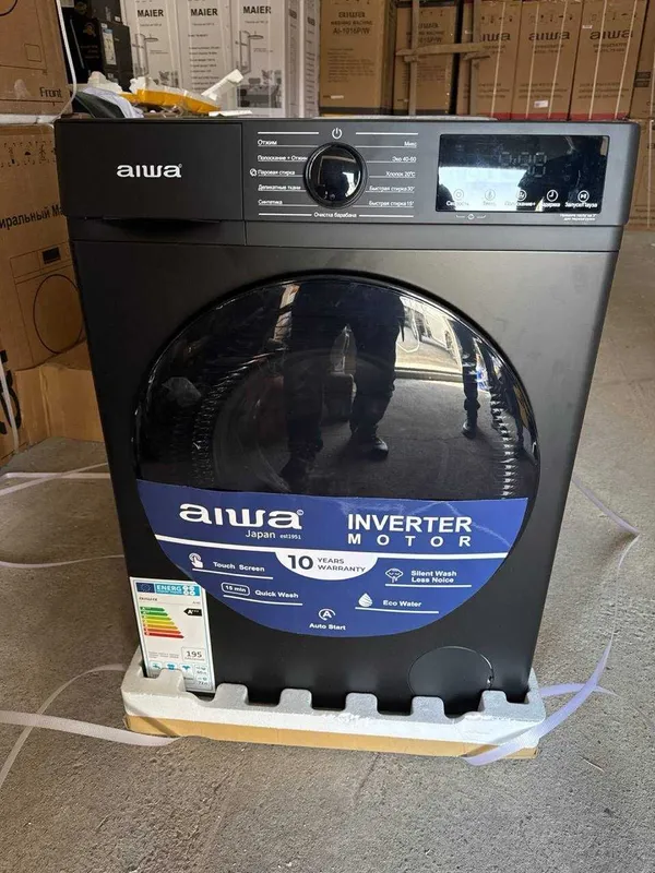 Стиральная машина Aiwa 10,8,6 кг инвертор матор пар склад — фото 3 Стиральная машина Aiwa 10,8,6 кг инвертор матор пар склад — фото 3