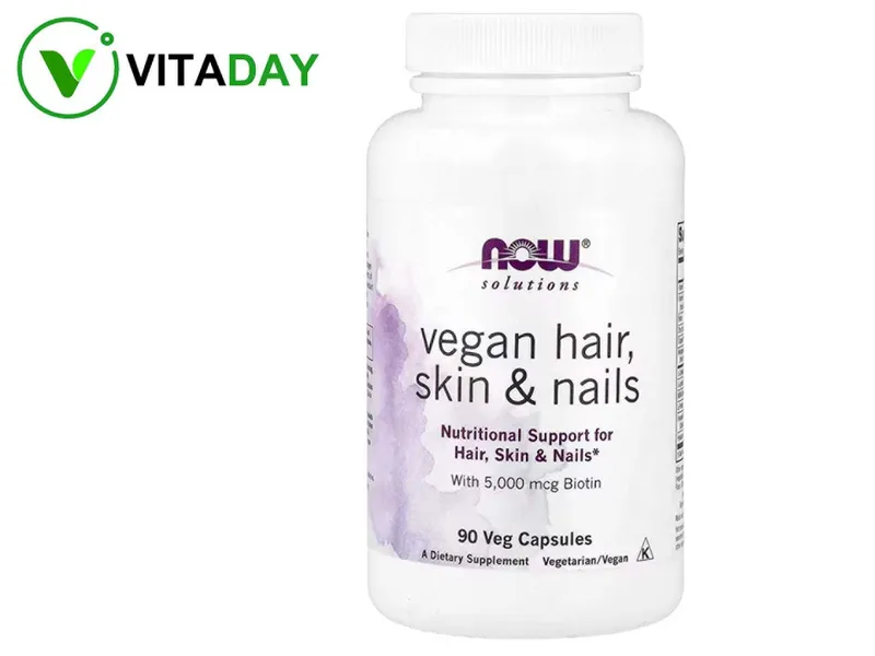 NOW Foods Vegan Hair Skin Nails для здоровья волос, кожи и ногтей