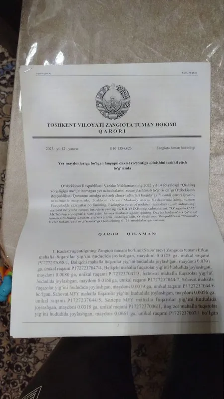 Noturar yer 3 sotix bosuvda — фото 1