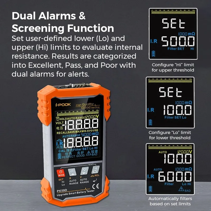 i-POOK PK59D Smart Battery Tester – Тестер аккумуляторов 5 i-POOK PK59D Smart Battery Tester – Тестер аккумуляторов 5