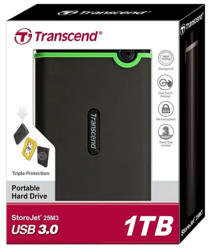 Transcend 1TB tashqi xotira qurilmasi