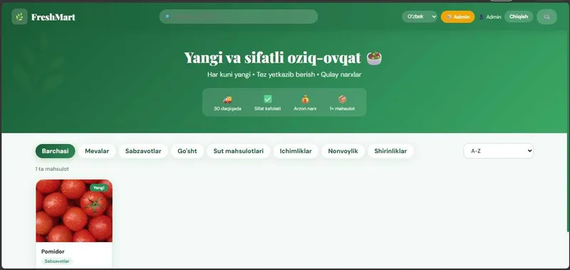 Tayyor online oziq-ovqat do'kon sayt sotiladi — фото 1