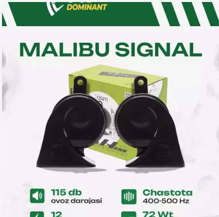 Malibu signal, 12 V 115 db 400/500 Gts yuqori ovoz