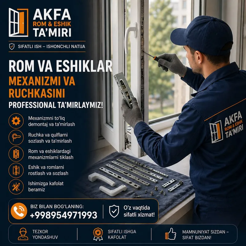 akfa rom va eshiklar ta'miri