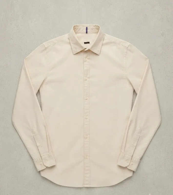 Мужская рубашка кремового цвета (Slim Fit)