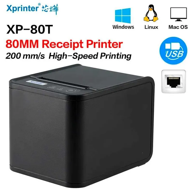 Оптом - Принтер чеков Xprinter XP-80T USB Printer термопринтер 80мм