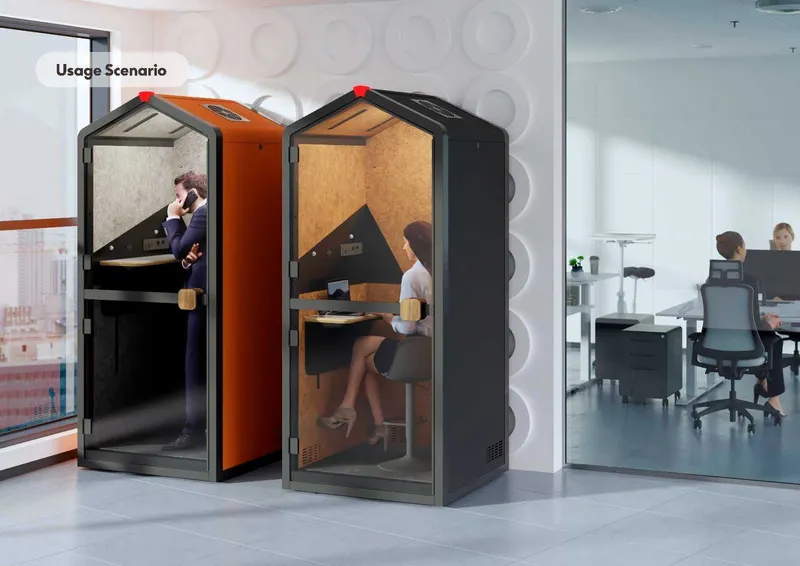 Звукоизоляционные кабинки FlexiSpot, с акустическими панелями — фото 2