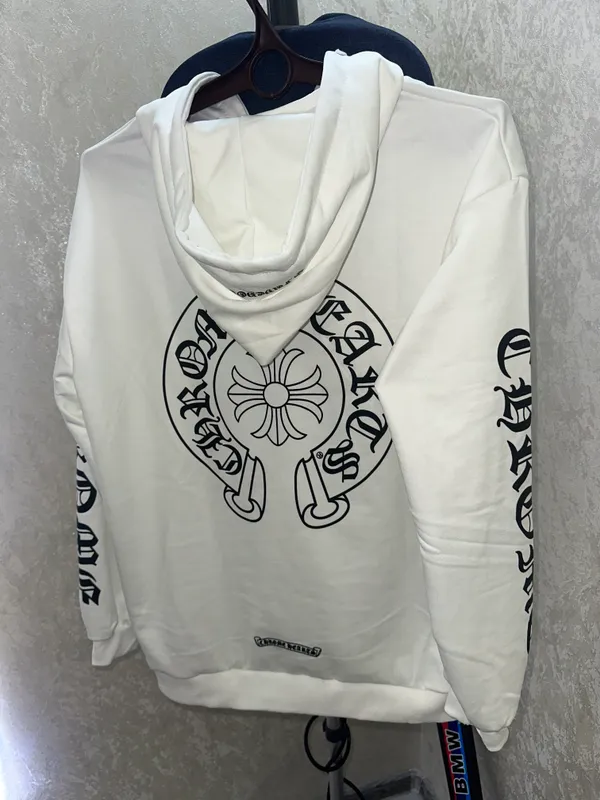 Зип Худи Chrome Hearts белый с принтом Unisex 3 Зип Худи Chrome Hearts белый с принтом Unisex 3
