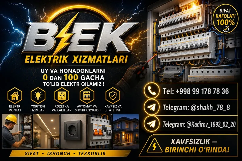YANGI UY QURYAPSIZMI? “BEK” sizga yordam beradi! Elektr sim tortish — фото 1