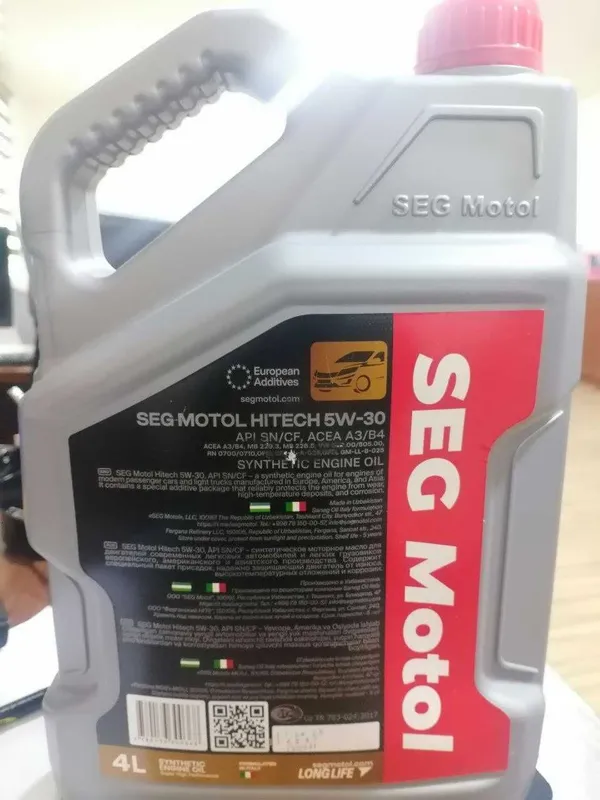 Моторное масло, motor moyi SEG Motol Hitech SAE 5W-30,матор мойи масла — фото 1