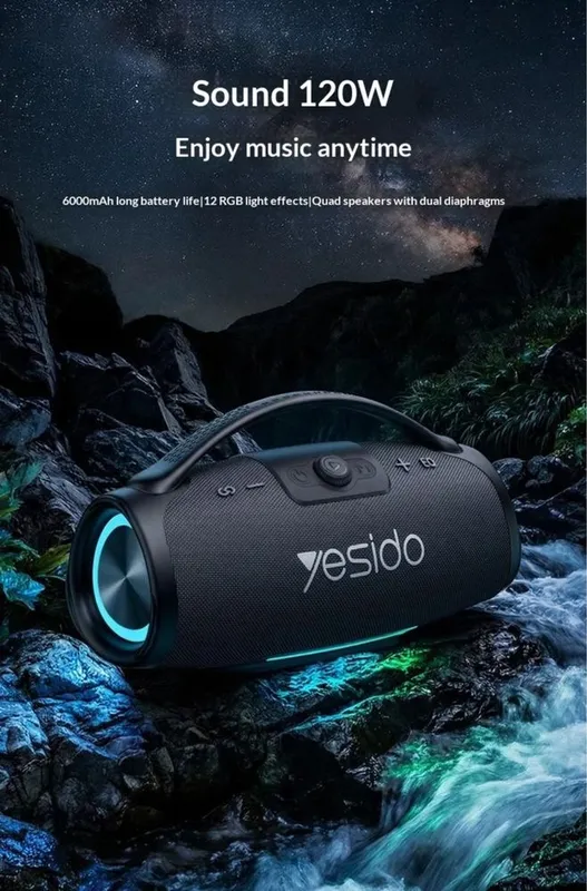 Портативная колонка Yesido YSW45 / YSW46 с караоке и RGB 120вт/220вт — фото 4