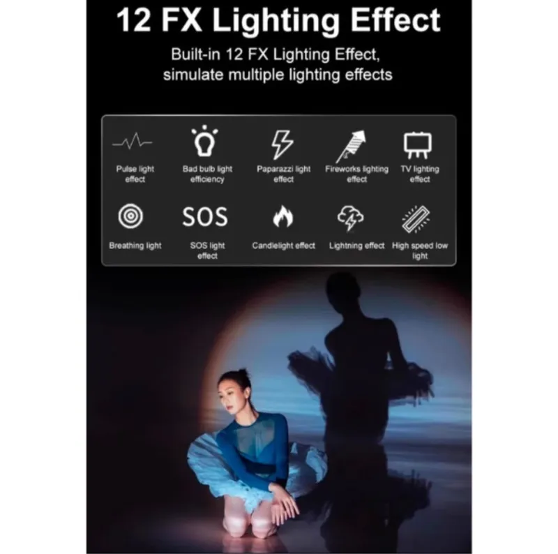 Видеосвет профессиональный TC-60 RGB 60W, COB + RGB, 2700–6500K — фото 1