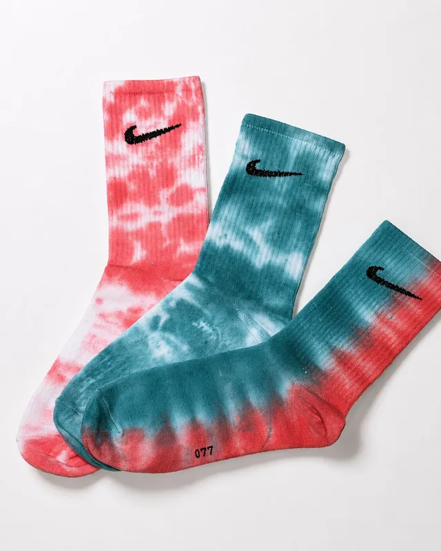 Спортивные носки, унисекс, цветные, Tue Dye