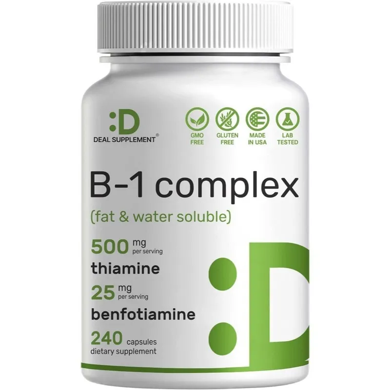 Бенфотиамин Витамин Б1 Vitamin B1 500mg Benfotiamine 240 капсул — фото 2