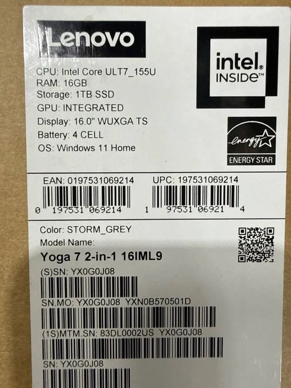 Lenovo Yoga7 16 IML9 USA new — фото 5