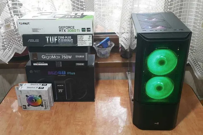 PC ASUS TUF Z390-PLUS GAMING 3060TI CPU 9600K SSD для 3D и игр