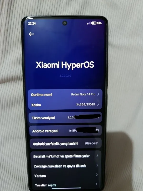 Redmi not 14 pro 2