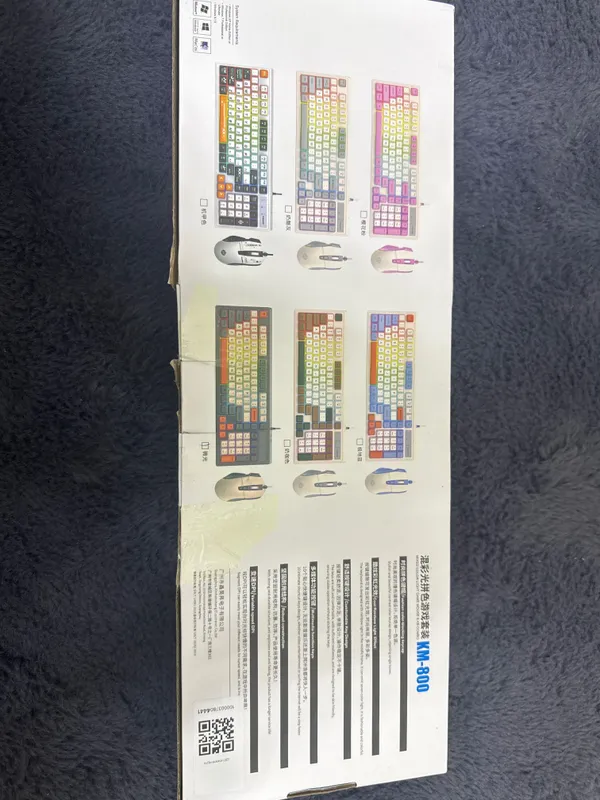 Игровая клавиатура проводная K800, 98-клавишная, RGB-подсветка + мышка 2